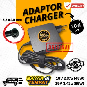 Adaptor Charger Azzus Original untuk X402 X402C X402CA X450LA X450LC 19V 2.37a 45W & 19V 3.42a 65W Garansi COD