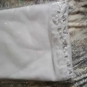 Kerudung Pengantin payet mutiara 200x75 cm