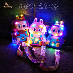 [ RAMADHAN SALE ] NEW TAS SELEMPANG ANAK RUBBER LAMPU LED KARAKTER VIRAL 2025 Fashion