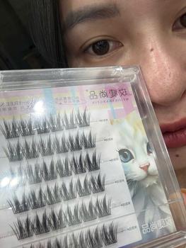 Product Review of Lông mi giả sẵn keo, mi tự dính, Mi Giả tái sử dụng, Chống Nước 24H Dáng Hàn Quốc | Combo 4 Đôi Tặng Keo | Bao Bì Cao Cấp - Dành Cho Mắt Một Mí/Tròn from M**g 0