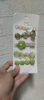 Product Review of Jepit Rambut Set 5 In 1 Pita Pearl Flower Love Hair Clip Fashion Wanita Korean Style Clip One Set Hiasan Rambut Aesthetic from V**i 0