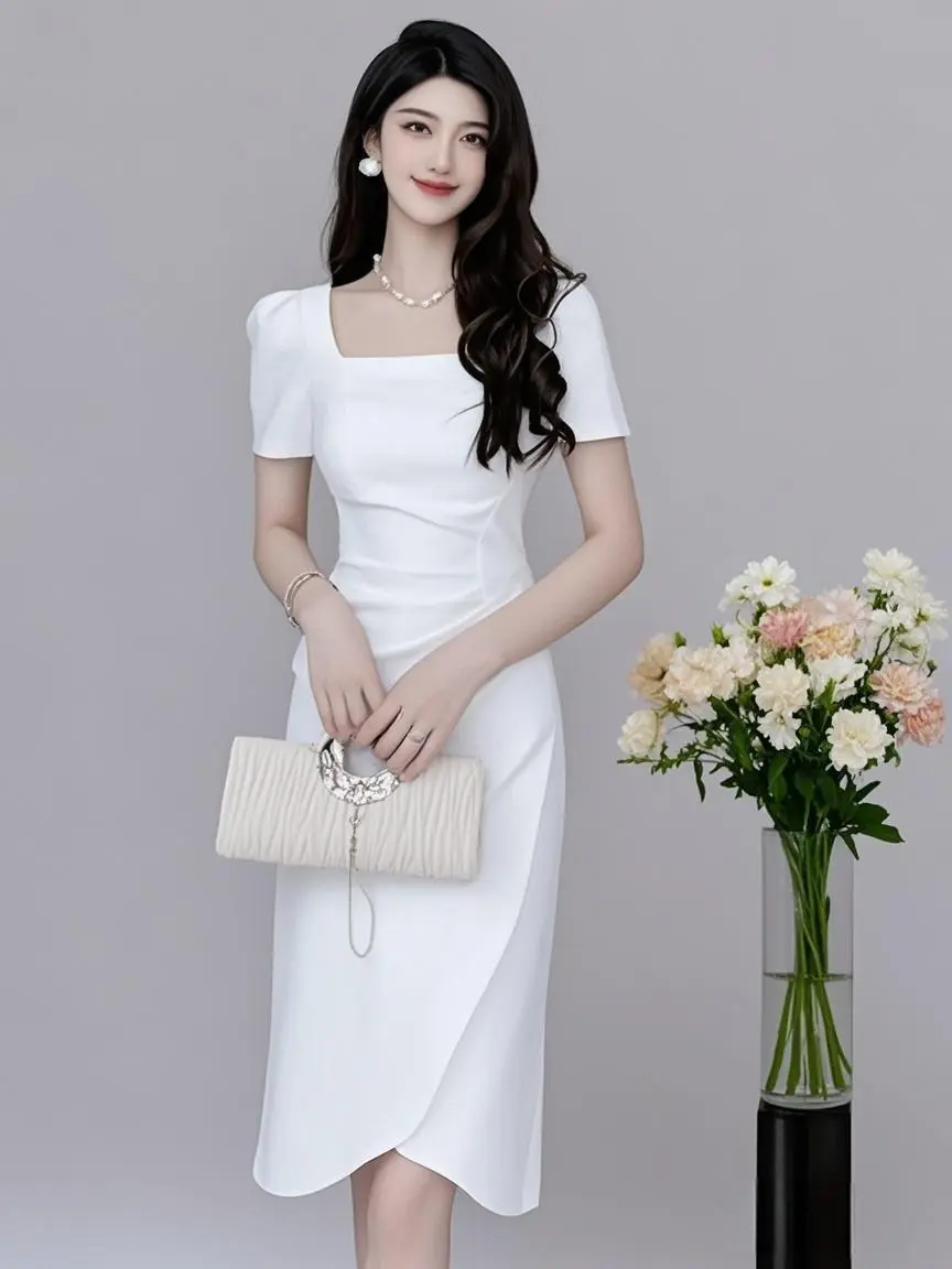 korean fitted dress Sexy Sleeveless Party Mini Tight Female Dress Elegant and Pretty Chic Harajuku Korean Style Beach Fashion Women's Dresses Shop here: https://s.click.aliexpress.com/e/_c3lZBTaj