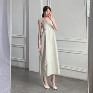 (Posy) Midi Dress Sleeveless Napoly Bahan Cotton Gaun Wanita Tanpa Lengan Simple Basic (Posy) Midi Dress Sleeveless Napoly Bahan Cotton Gaun Wanita Tanpa Lengan Simple Basic