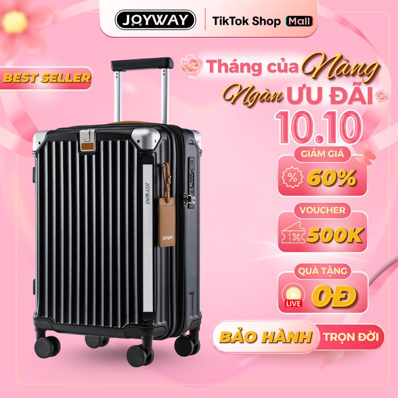 JOYWAY Vali Cao Cấp TR014 - Size 20/24/28 - Khóa Số TSA - Dây Kéo YKK - Có Khay Đựng Nước - Móc Treo Đồ Tiện Lợi - Bảo Hành Phụ Kiện Trọn Đời - Tặng Thẻ Tên - Chính Hãng - Freeship - phiên bản mới 2025 có 2 bọc góc