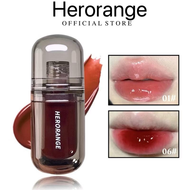 Herorange Gương Lip Glaze Chống Thấm Nước Dài Mặc Nước Bóng Hydrating Thủy Tinh…