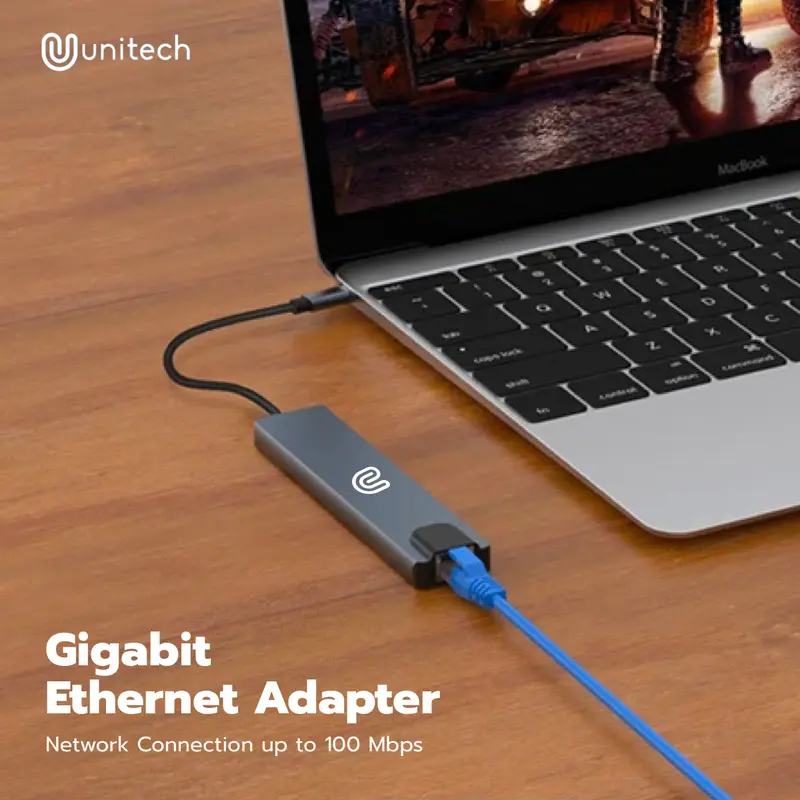 USB Converter Type C HUB 3.0 4K HDMI + LAN  | 8 in 1 - UltraLink Pro | Unitech 2