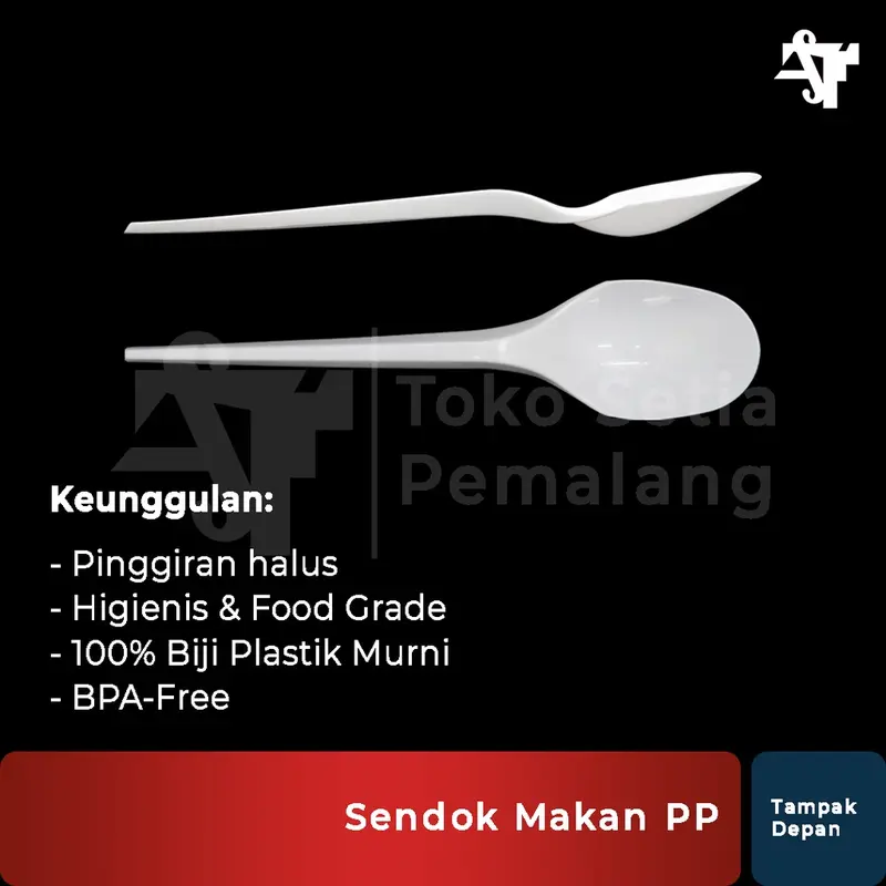 Sendok Makan Plastik Putih Isi 100 Pcs Murah Kuat 3