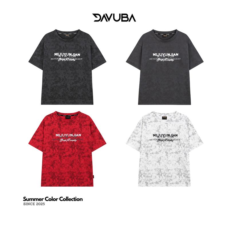 DAVUBA - Áo thun Tie Dye nam nữ cổ tròn tay ngắn SM145