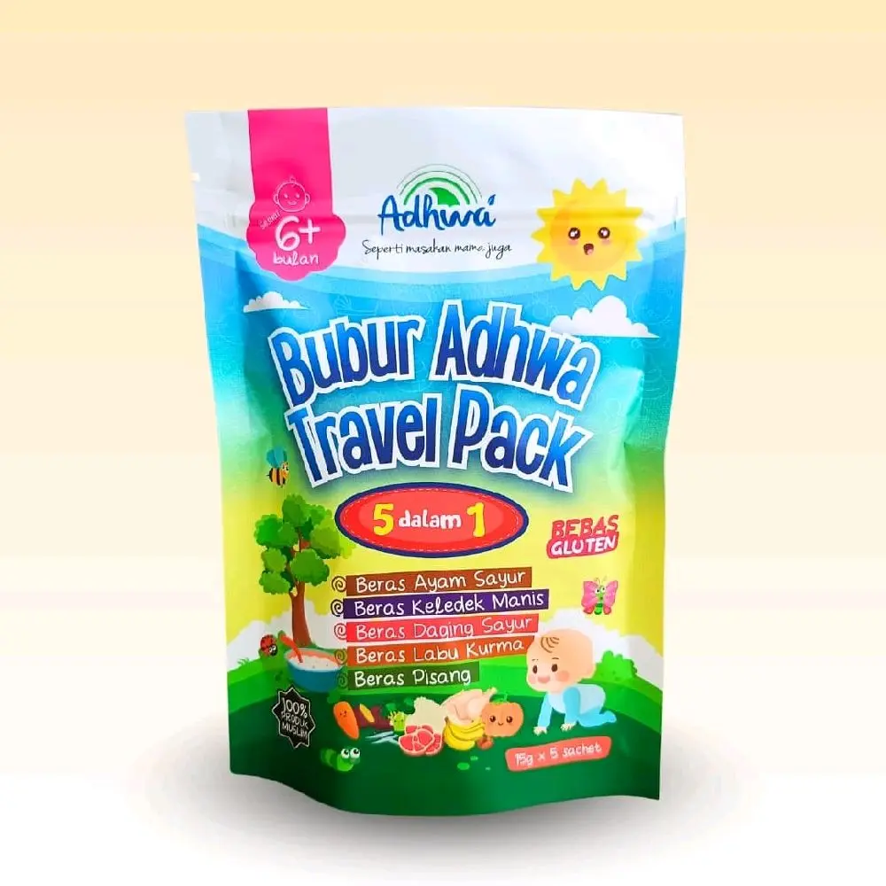 Bubur Adhwa Travel Pack Makanan Bayi Baby Food 5 sachet
