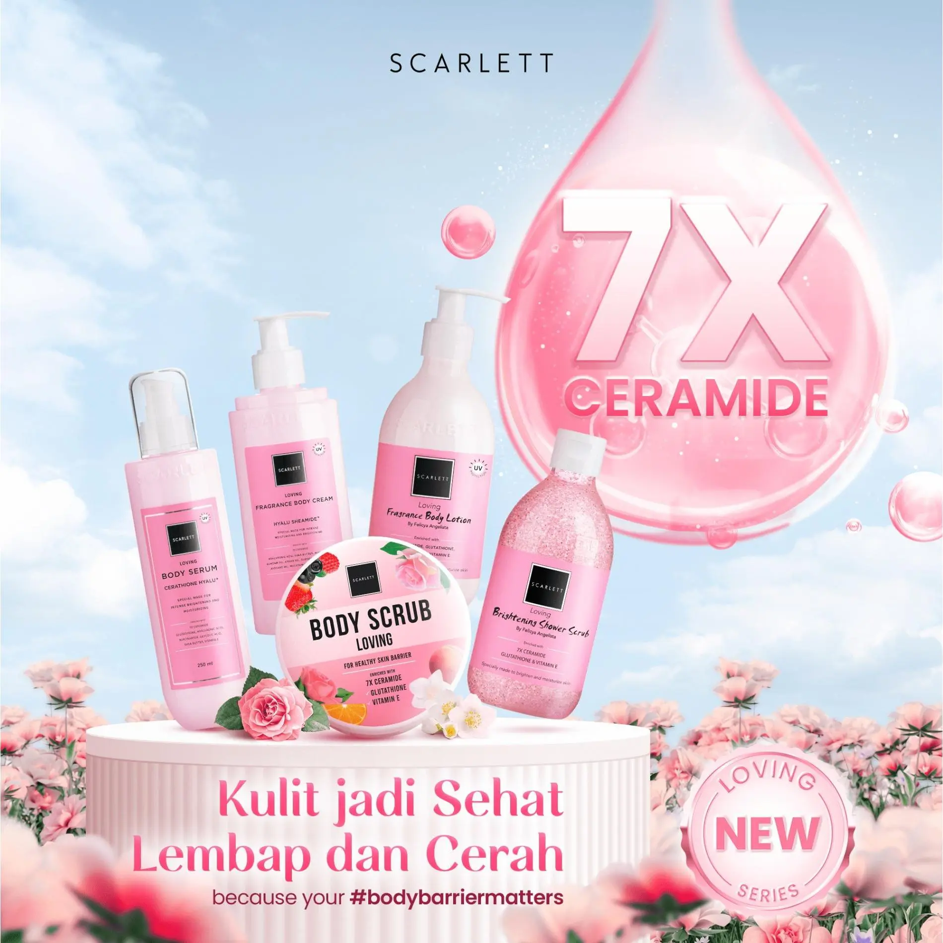 Scarlett Whitening Loving Lotion / Body Serum / Body Cream / Shower Gel / Sabun mandi / Lulur Scrub Pelembab