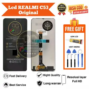Lcd touchscreen REALMI C53 Original OG SUPER / Lcd REALMI C53 original OG SUPER Full set obeng dan lem