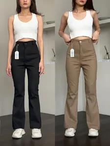 Flare Pants - Celana Kulot Cutbray Wanita Chinos Stretch Melar - Celana Kantor Formal Casuall by djaka Flare Pants - Celana Kulot Cutbray Wanita Chinos Stretch Melar - Celana Kantor Formal Casuall by djaka