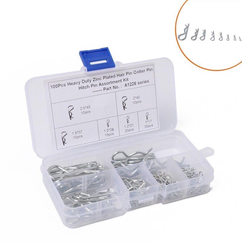 Klips R bersalut zink 100pcsZinc plated R Clip R cotter pin hitch ...
