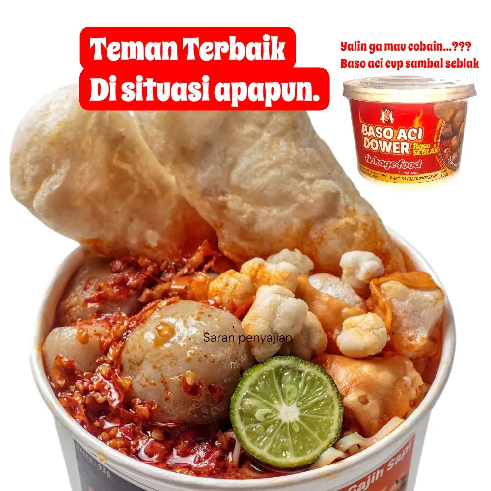 No.1 terlaris baso aci sambal seblak paper bowl praktis - Shop