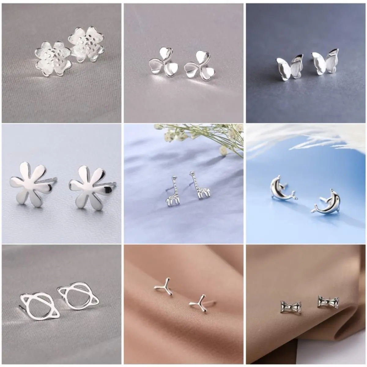 (8 Pair Random) Earring 99 Styles Different Designs Earring Random Shipment