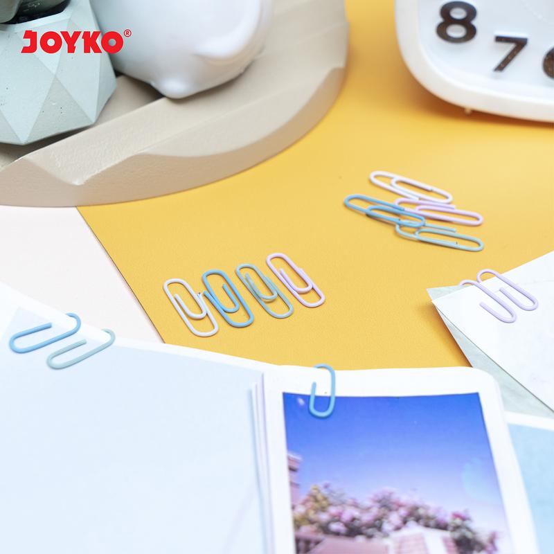 (150 Pcs) Paper Clip Oval Warna Warni JOYKO CLIP-472 / CLIP-473 / No.3 Clips Klip Kertas Sedang 28 mm 3