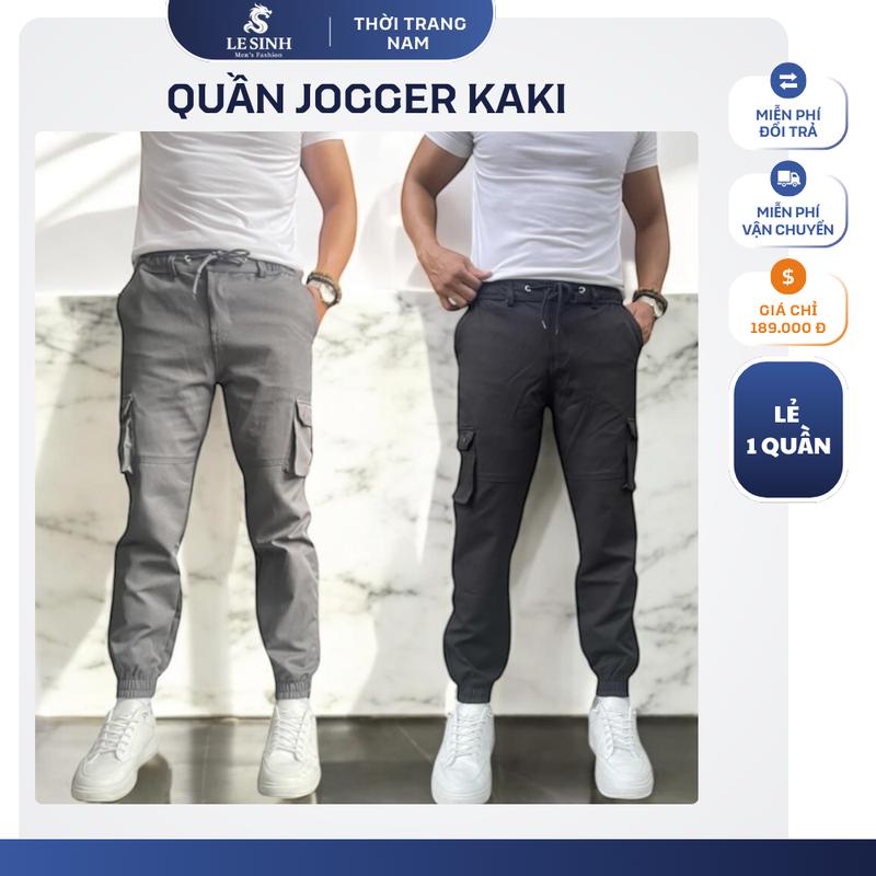 Quần Jogger Nam Co Giãn Có Túi Hộp 2 Bên, Dáng Năng Động