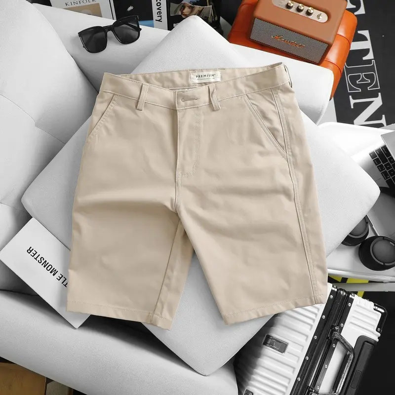 Quần Short Kaki Nam Slim Fit PREMIUM - Form ngang gối, Chất liệu kaki mềm mịn, co giãn, thấm hút mồ hôi tốt Menswear 7