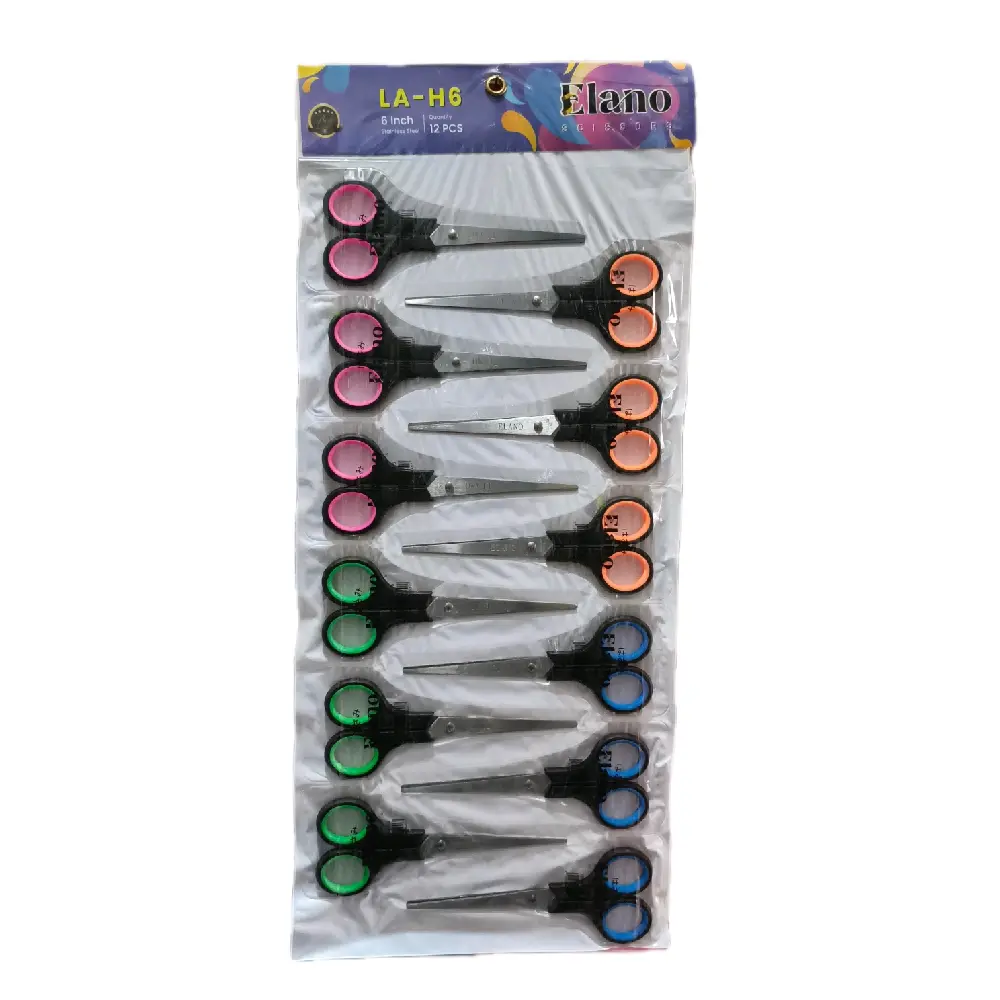 12 pcs Gunting Renceng Tahan Karat LA-H6 12 Pcs Alat Potong Stainless Steel Ergonomis & Anti Selip Kitchenware