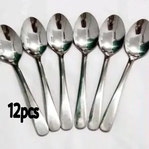 PROMO sendok garpu 2LUSIN (24PCS) makan tebal stainless tebal polos / paket set garpu sendok polos 24pcs