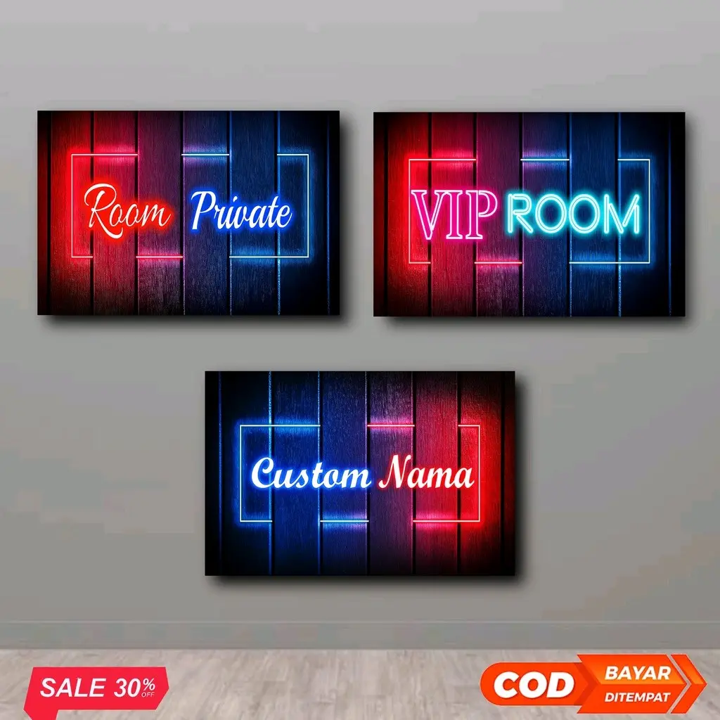 Pajangan Dinding Kamar Neon Custom Nama - Model Walldecor Kamar Tidur Selebritas hiasan Poster Kertas mendunia modern laminasi glossy Melamine home decor accessories poster neon estetik foto balkon rumah seni moder