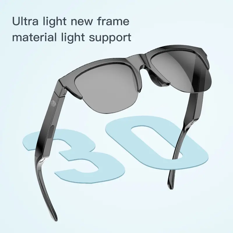Kacamata Pintar TWS Wireless Bluetooth 5.3 Anti-Blue Eyeglasses Sport HD Audio Hands-Free Music - Earphone, Headset 2
