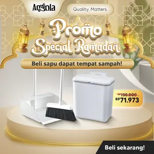 [PROMO SPECIAL RAMADHAN] ANGOLA Sapu Pengki Set Broom Set Dustpan & Free Tempat Sampah Gantung/ Multifungsi