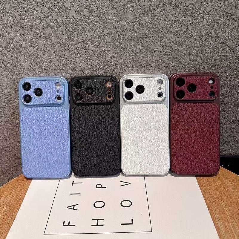 Ins Sense Rượu Vang Cao Cấp Red Second Dermal Vân Cửa Sổ Lớn Shockproof Bảo Vệ Trường Hợp Điện Thoại Cho IPhone 18/17/16/15/14/13/12/11/7/8/Pro/Pro Max/X/XR/XS/XS Max,7/8/14/15/16 Plus,17 Air, Đàn Ông Và Phụ Nữ Chung