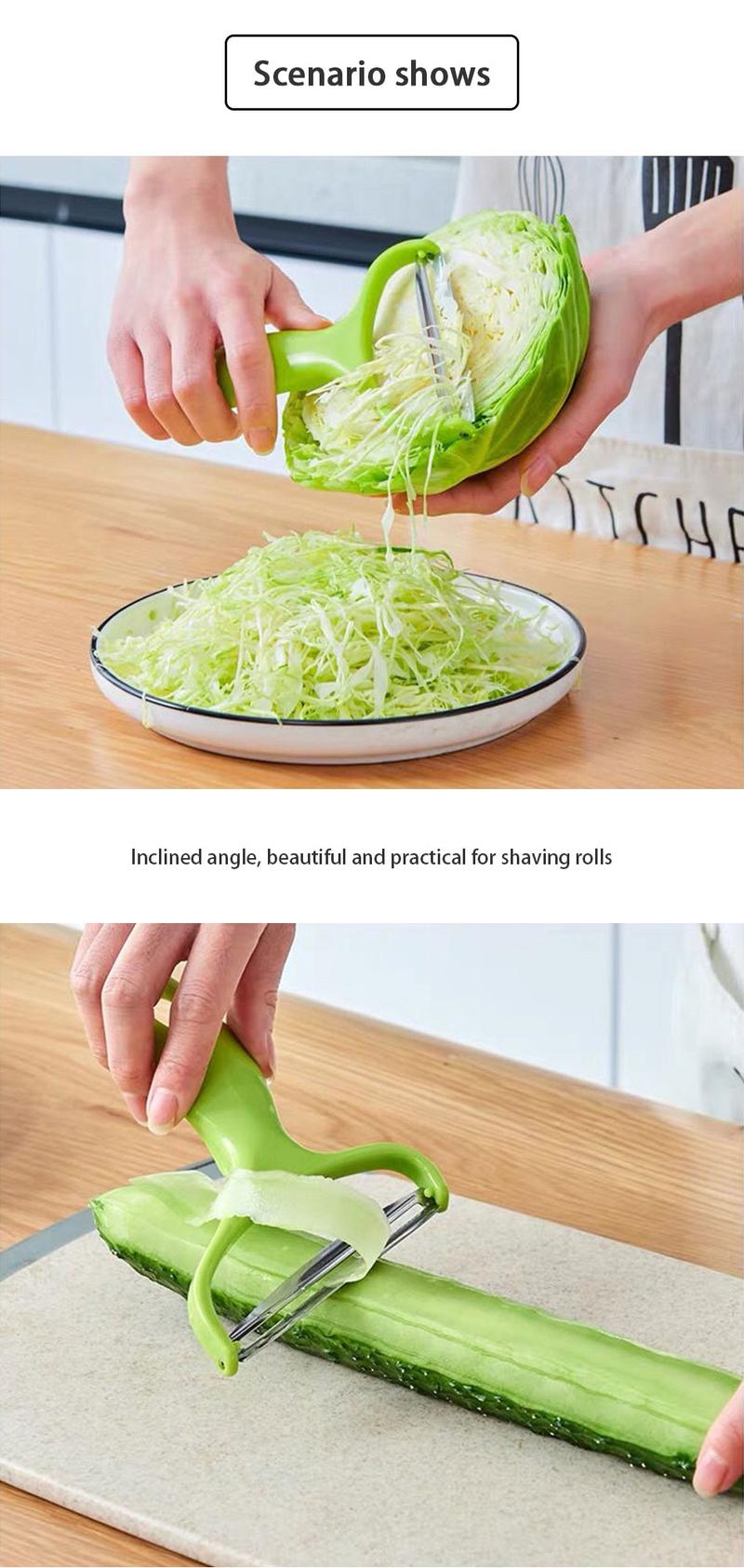 Product Introduction of Peeler Vegetables Fruit Stainless Steel Knife Cabbage Graters Salad Potato Slicer Kitchen Accessories Shredder Utensils 6