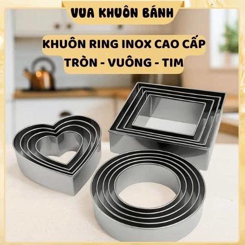 Khuôn Ring không đáy Inox làm bánh Mousse Giá Riêu Rẻ a08 vuakhuonbanh