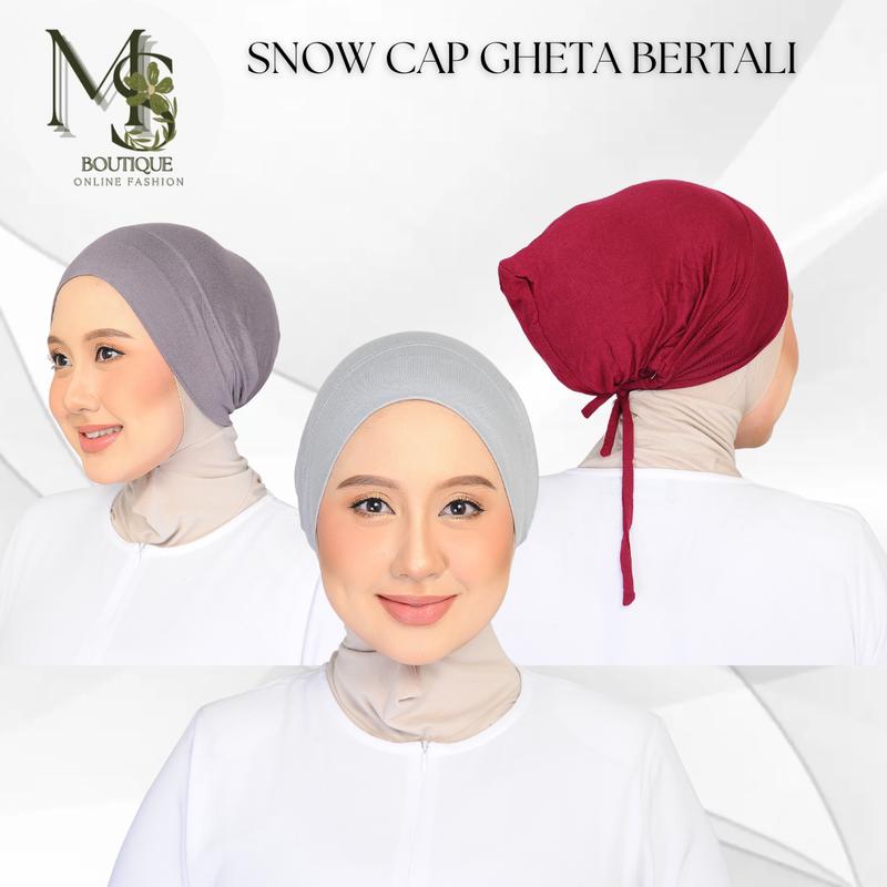 INNER SNOW CAP BERTALI /KAIN COTTON JERSEY - TikTok Shop Malaysia