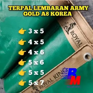 terpal Plastik KOREA hijau gold lembaran A12 A8 5x7 5x6 4x8 4x7 3x9 terpal tenda terpal truck Camping Outdoor