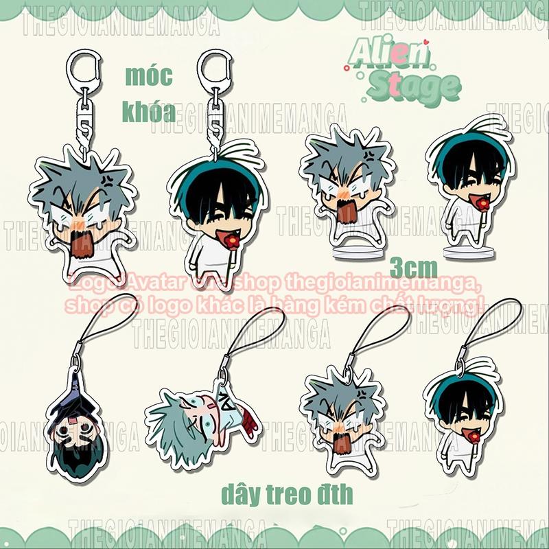 Móc khóa standee ALIEN STAGE dây treo điện thȯại mô hình anime chibi quà tặng trang trí xᶖnh xắn