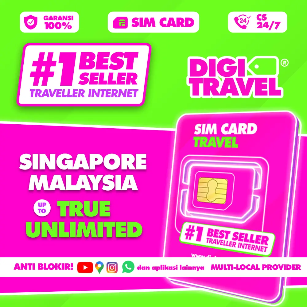 SIM Card Singapore Malaysia True Unlimited | Kartu Roaming Internet Singapore Malaysia | DIGITRAVEL SIM Card Singapore Malaysia True Unlimited