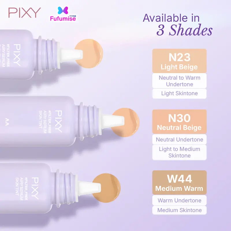 PIXY Airy Serum Skin Tint | Filter Free Series | Long Lasting | Satin Finish   Concealer Foundation Wajah 3