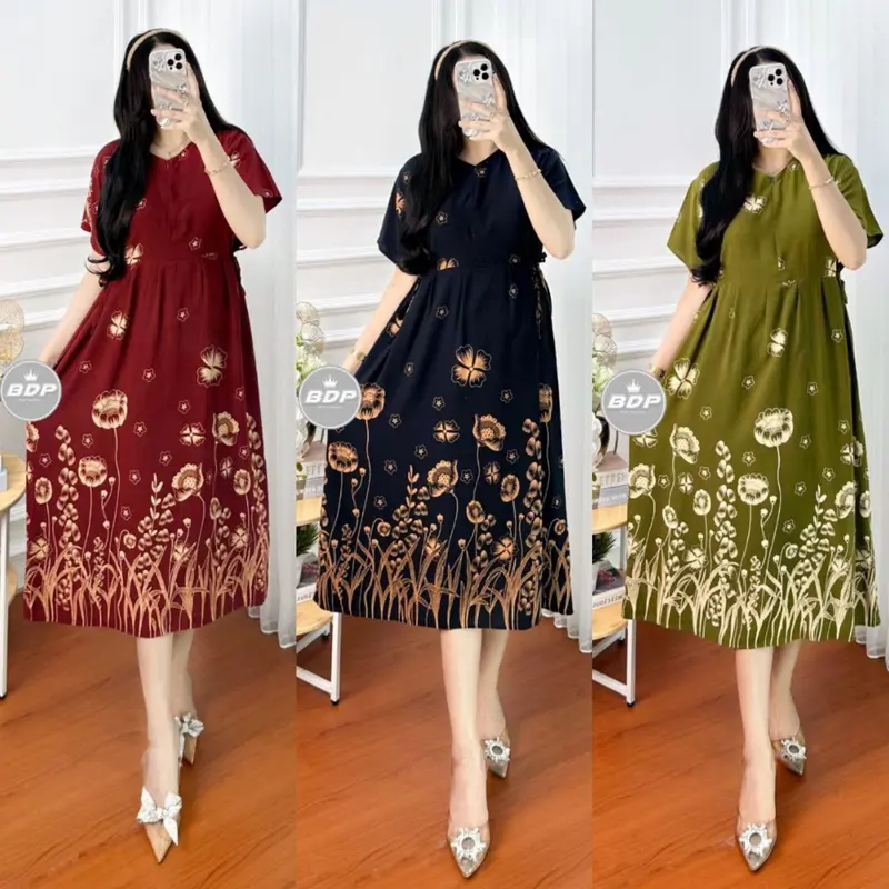 Senadea- Daster Rayon Grade A Busui Resleting Depan - Model Terbaru - Bumil, Dress Tidur Tidur Tidur Tidur Tidur Tidur Wanita 1