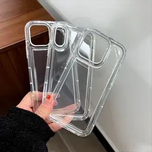 Clear Case Compatible iPh 11 pro max  7 7+ Plus 8 Plus 8+ X XR XS Max 12 13 mini 14 Plus 15 Pro Max Clear Airbag Case Silicon Ponsel Softcase Cover Casing
