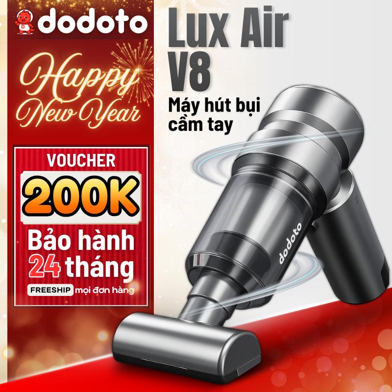  Máy hút bụi cầm tay không dây dodoto  Lux Air V8  - đa năng gọn nhẹ lực hút mạnh 25000Pa 140w lõi lọc thép dùng cho ô tô gia đình bảo hành 24 tháng 