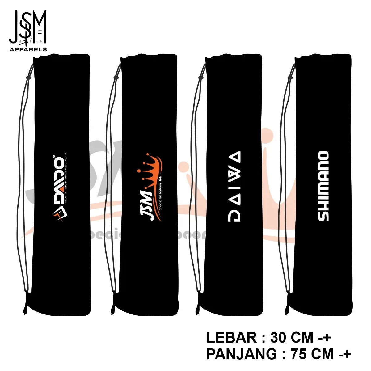 Tas Joran Pancing + Reel / Tas Pancing Multifungsi 30 cm x 75 cm bagikan