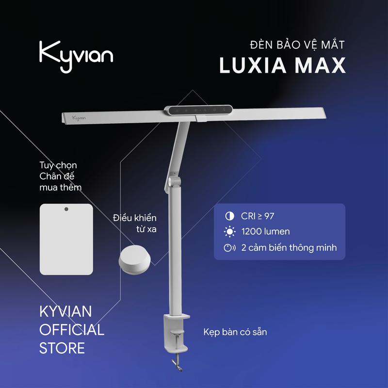 Kyvian Đèn Bàn Làm Việc Bảo Vệ Mắt Luxia Max V2 24W 1200 Lumen CRI >97 Điều Khiển Từ Xa 2 Cảm Biến Thông Minh by Velix