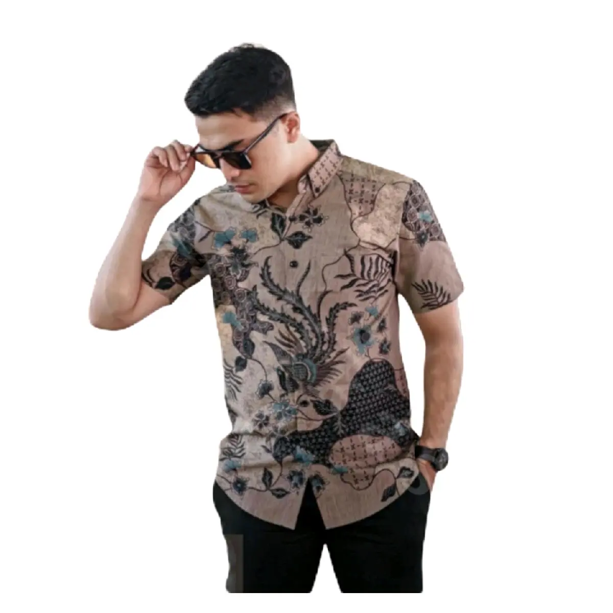 KEMEJA BATIK PRIA LENGAN PENDEK READY BANYK MOTIF ELEGANT BAHAN Katun Pekalongan Nyaman