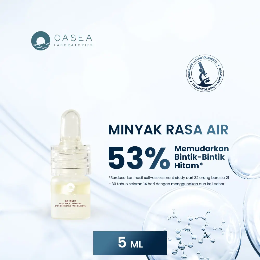 Oasea Oceanus Squalane + Tranexamic Spot Correcting Face Oil Serum - 5ml (Serum Minyak Wajah) ED 10/25 Mencerahkan Tetes Berry Dark
