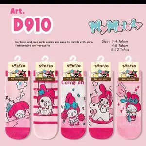 Kaus kaki motif sanrio karakter motif sanrio anak perempuan lucu-lucu ukuran PAUD TK SD -Fashion Lucu