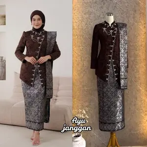 Set Kebaya Ayu Janggan Free Bros Slendang Kutubaru Wisuda Lamaran Tunangan Bridesmaid Pesta Terbaru Panjang