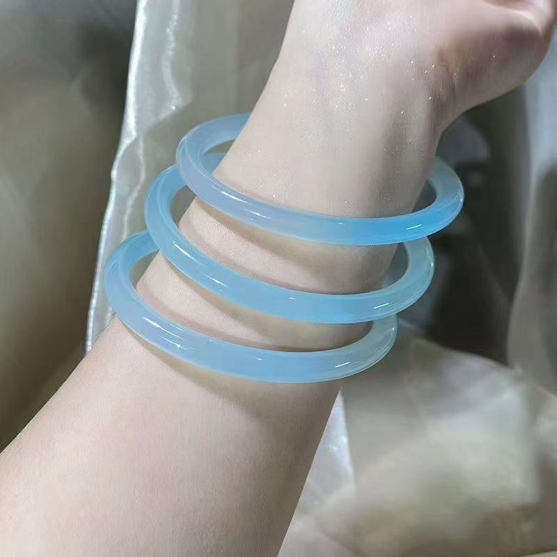 Product Introduction of Vòng Tay Ngọc Bích Giả, Men Màu, Vòng Tay Cô Gái, Phong Cách Cổ Trang, Phụ Kiện May Mắn 1