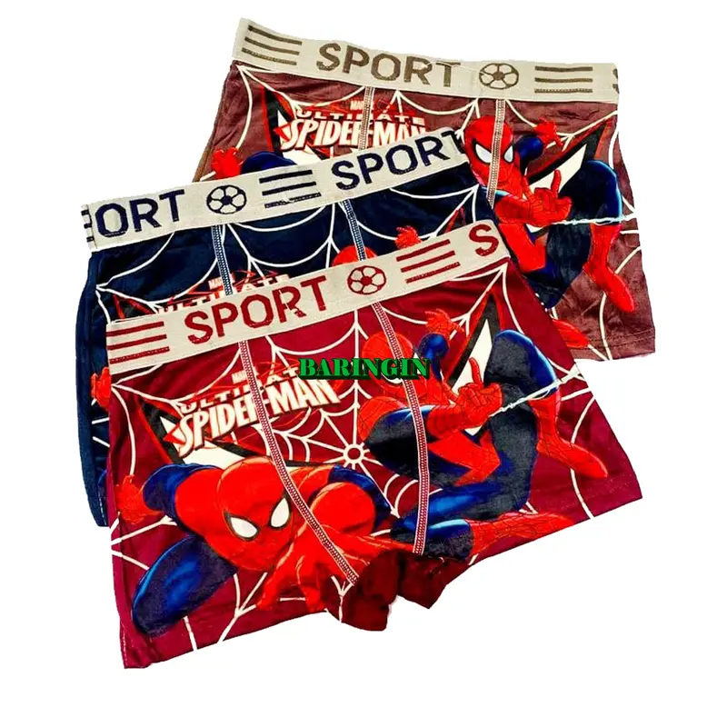Boxer Fashion Anak Cowok Isi 12 PCS-Celana Dalam Anak Motif Karakter Katun Pakaian 4