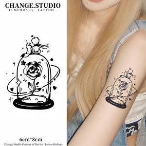 รอยสักชั่วคราว รอยสักเจ้าชายกุหลาบ ติดทนนาน 15 วัน กันน้ำ ไม่กลัวแรงเสียดทาน สติ๊กเกอร์รอยสัก temporary  tattoos สติ๊กเกอร์  ลาย  สัก  กัน  น้ํา