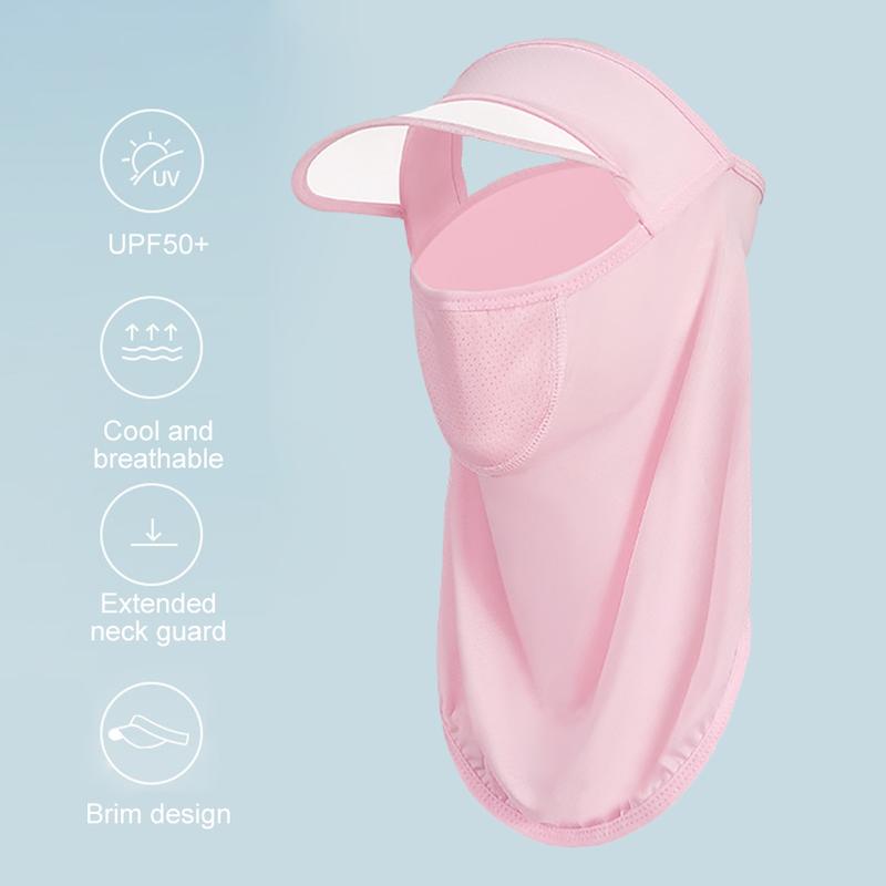 Product Introduction of GTUBIKE UPF50+ Outdoor Anti-UV Ice Silk Breathable Mask With Brim Hat Women Full Face Cover Sunscreen Driving Neck Protection 27