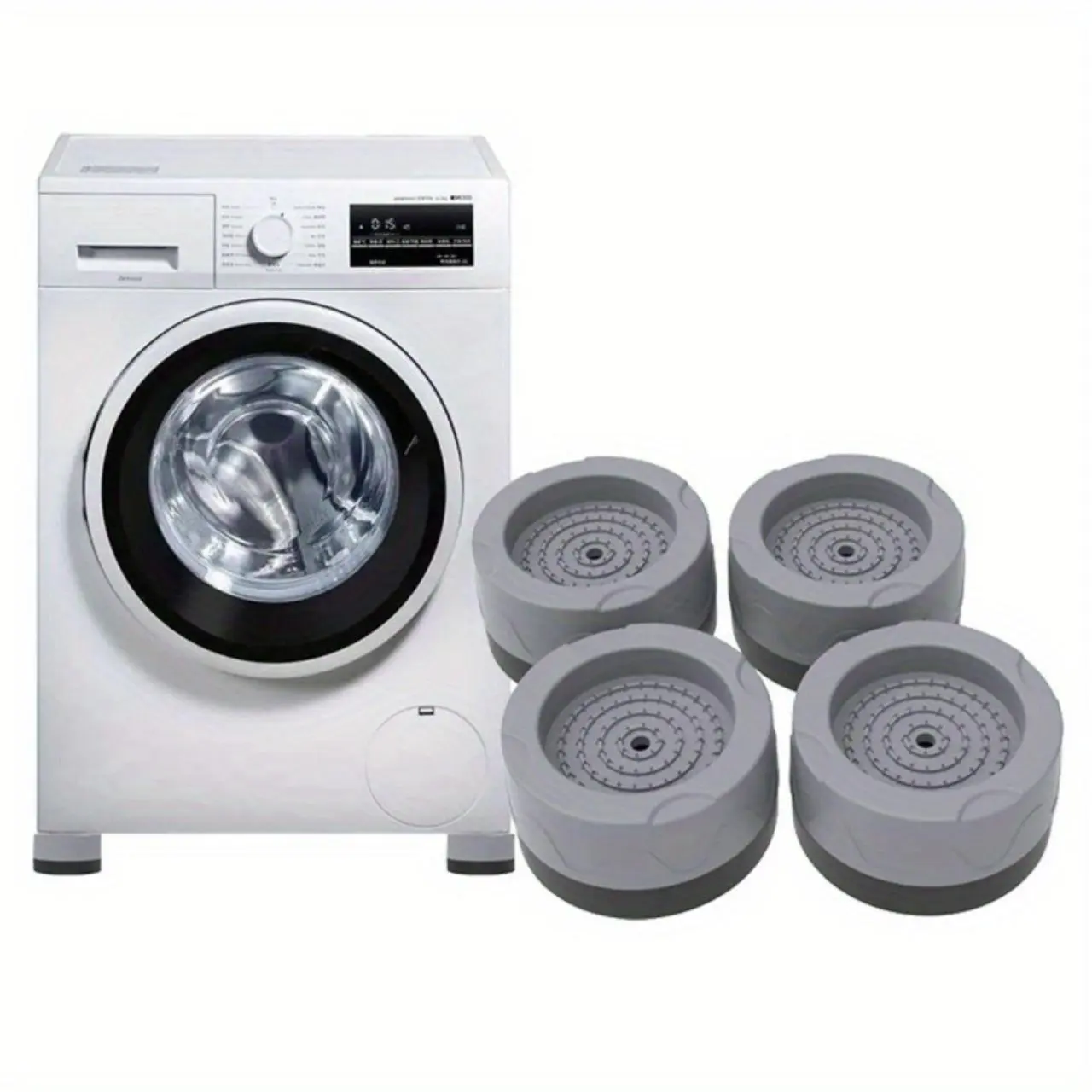Hỗ trợ máy giặt chống sốc và tiếng ồn, 4 cái / bộ, Đệm đệm chân cao su chống rung cho máy giặt và máy sấy, Phù hợp với tất cả các máy