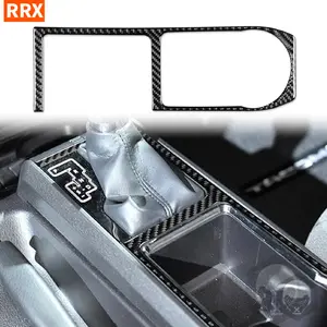 Central Control Gear Shift Knob Panel Real Carbon Fiber Sticker Cover Trim For Toyota Tacoma 2015-2020 Car Interior Accessories